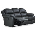 Anton Grey Leather Reclining 3 Seater Sofa