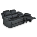 Anton Grey Leather Reclining 3 Seater Sofa