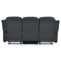 Anton Grey Leather Reclining 3 Seater Sofa