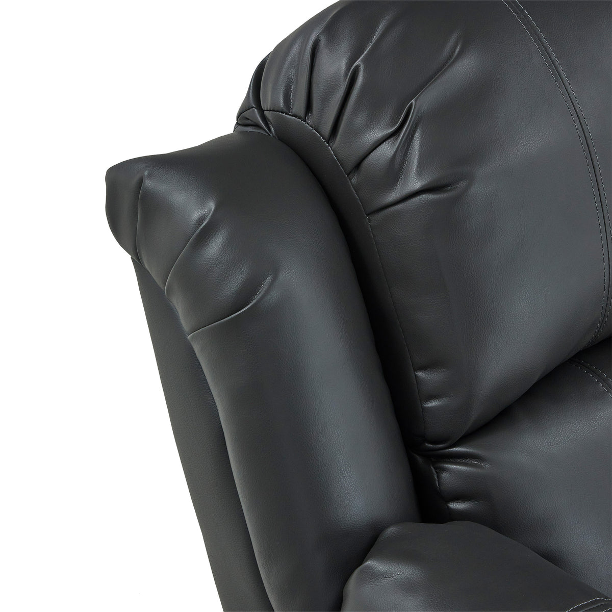 Anton Grey Leather Reclining 3 Seater Sofa