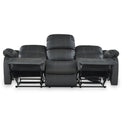Anton Grey Leather Reclining 3 Seater Sofa