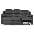 Anton Grey Leather Reclining 3 Seater Sofa
