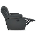 Anton Grey Leather Reclining 3 Seater Sofa