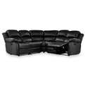 Anton Black Leather Reclining Corner Sofa