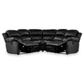 Anton Black Leather Reclining Corner Sofa