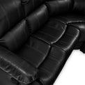 Anton Black Leather Reclining Corner Sofa