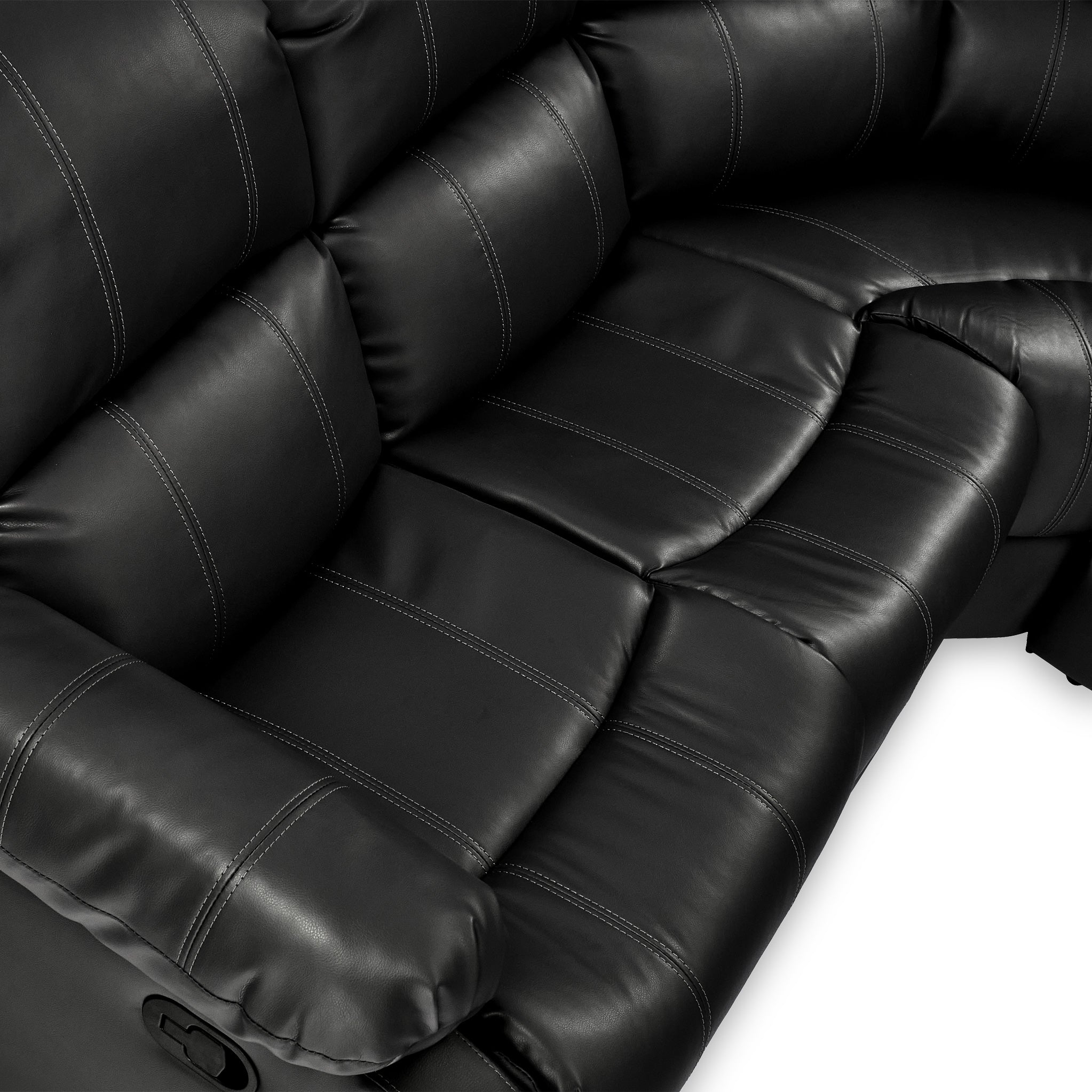 Black sales reclining sectional