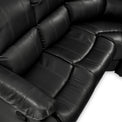 Anton Black Leather Reclining Corner Sofa