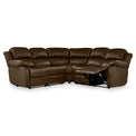 Anton Brown Leather Reclining Corner Sofa
