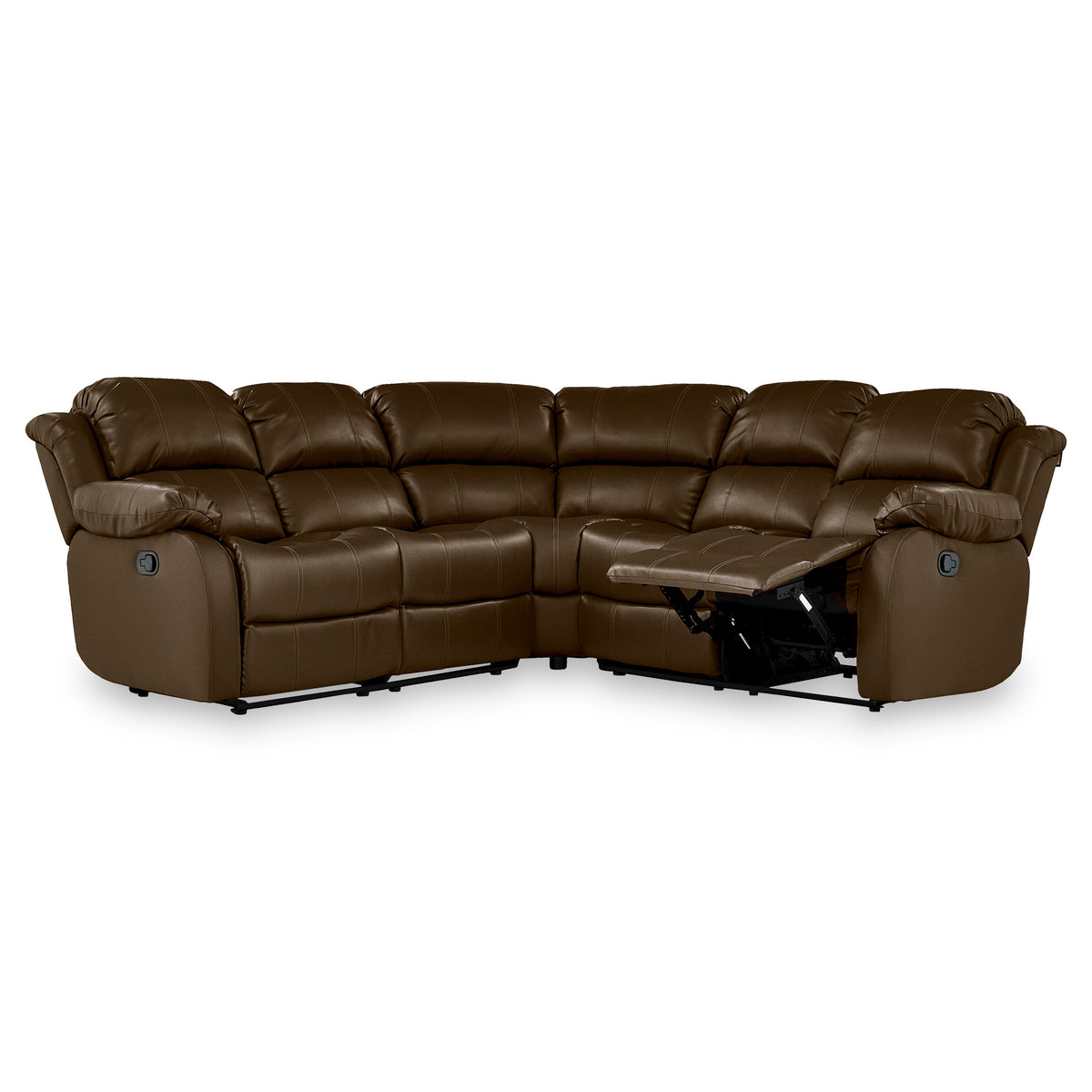 Anton Brown Leather Reclining Corner Sofa