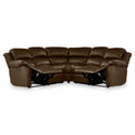 Anton Brown Leather Reclining Corner Sofa