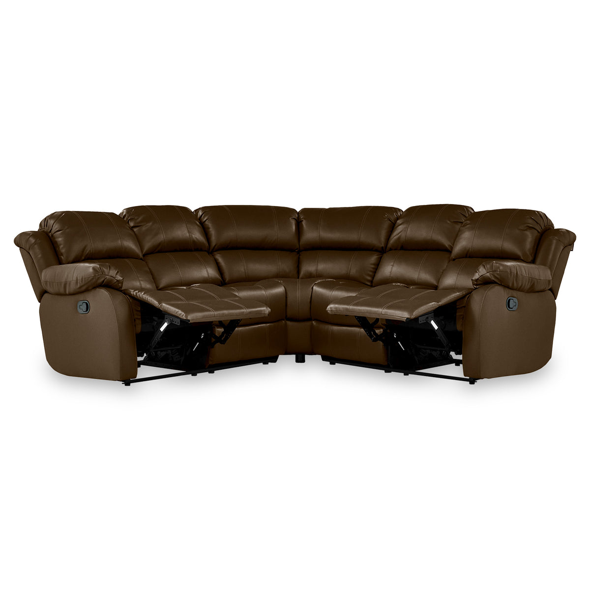 Anton Brown Leather Reclining Corner Sofa