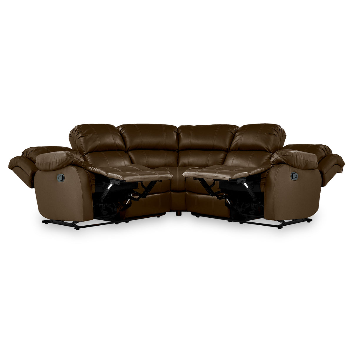 Anton Brown Leather Reclining Corner Sofa