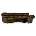 Anton Brown Leather Reclining Corner Sofa