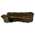Anton Brown Leather Reclining Corner Sofa
