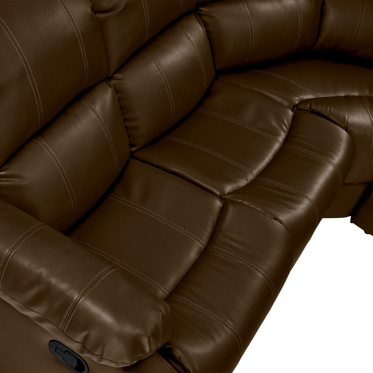 Anton Brown Leather Reclining Corner Sofa