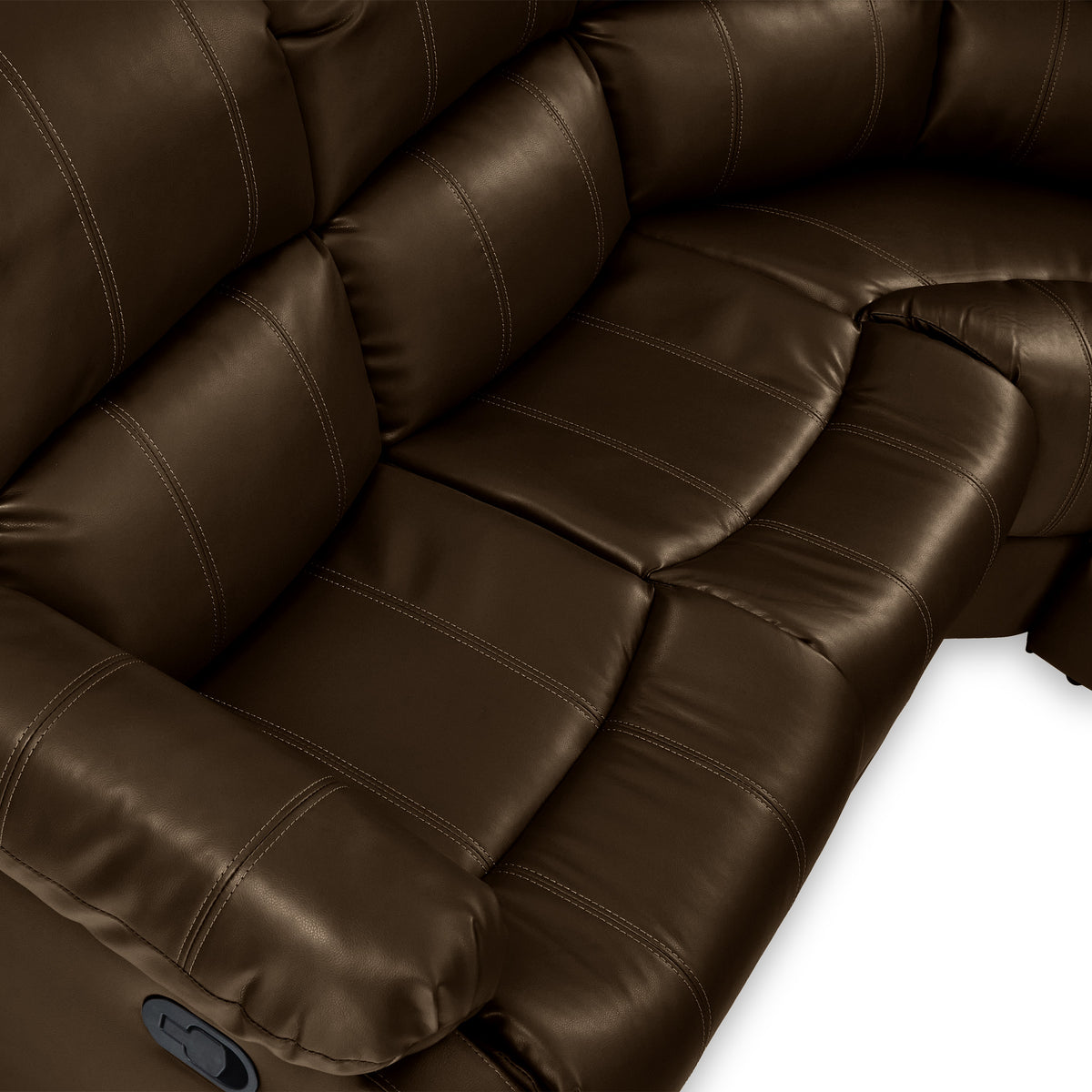 Anton Brown Leather Reclining Corner Sofa