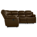 Anton Brown Leather Reclining Corner Sofa