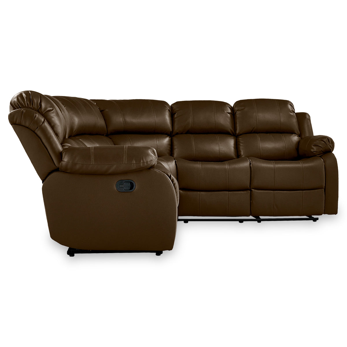 Anton Brown Leather Reclining Corner Sofa