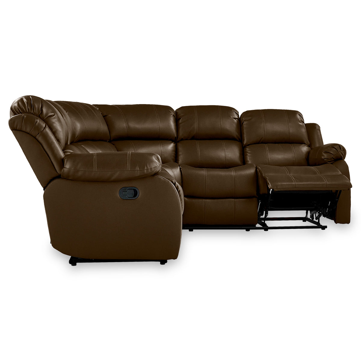 Anton Brown Leather Reclining Corner Sofa