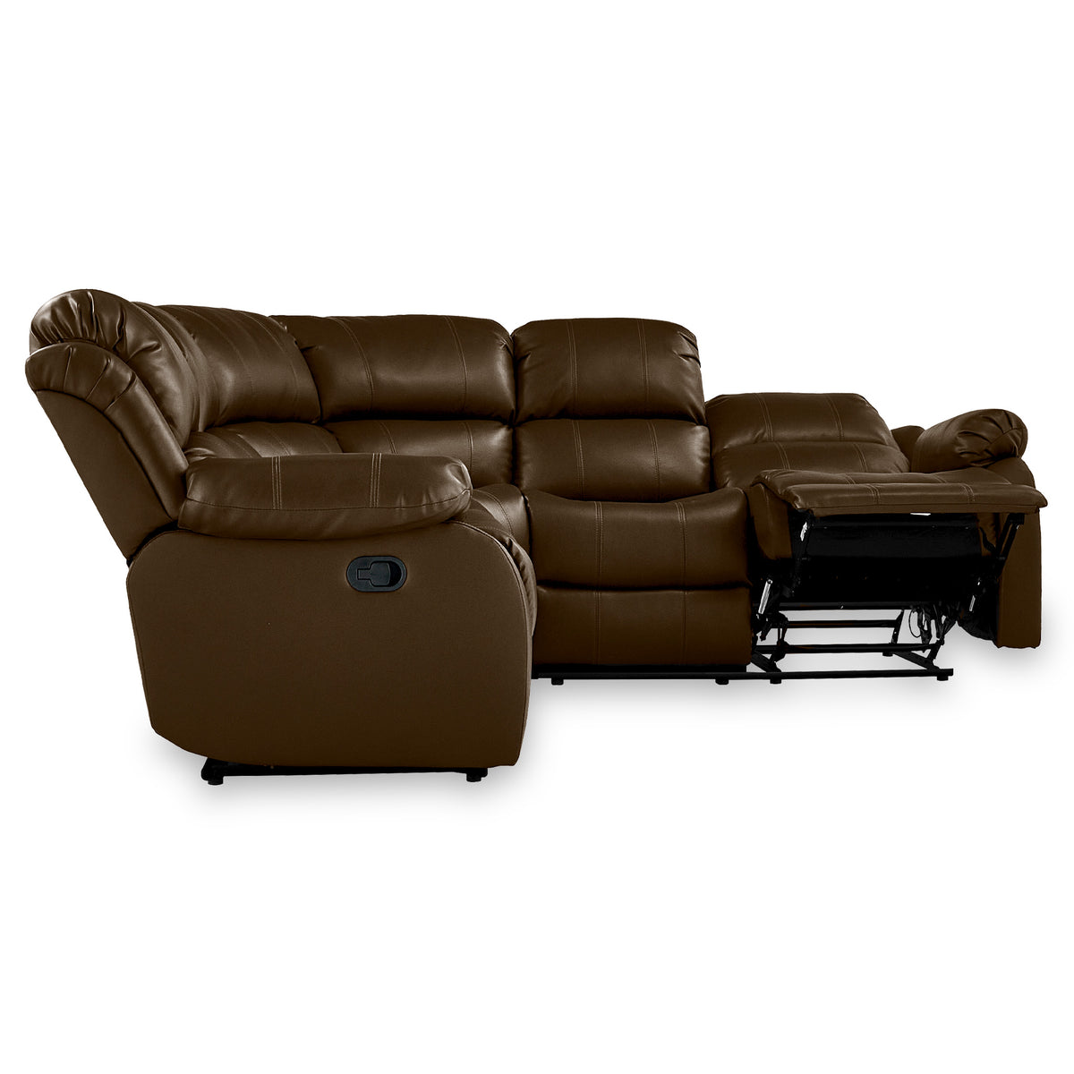 Anton Brown Leather Reclining Corner Sofa