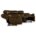 Anton Brown Leather Reclining Corner Sofa