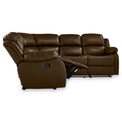 Anton Brown Leather Reclining Corner Sofa