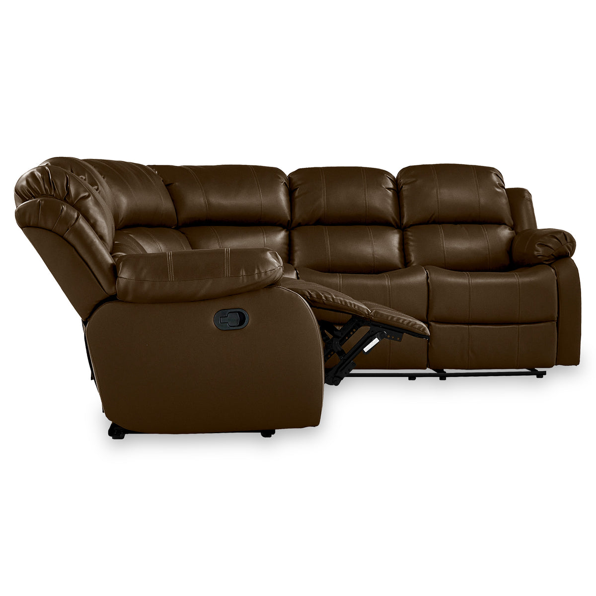 Anton Brown Leather Reclining Corner Sofa