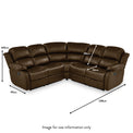 Anton Brown Leather Reclining Corner Sofa dimensions