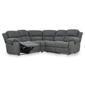 Anton Charcoal Zonica Leather Reclining Corner Sofa