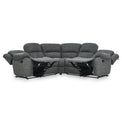Anton Charcoal Zonica Leather Reclining Corner Sofa