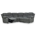 Anton Charcoal Zonica Leather Reclining Corner Sofa