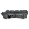 Anton Charcoal Zonica Leather Reclining Corner Sofa