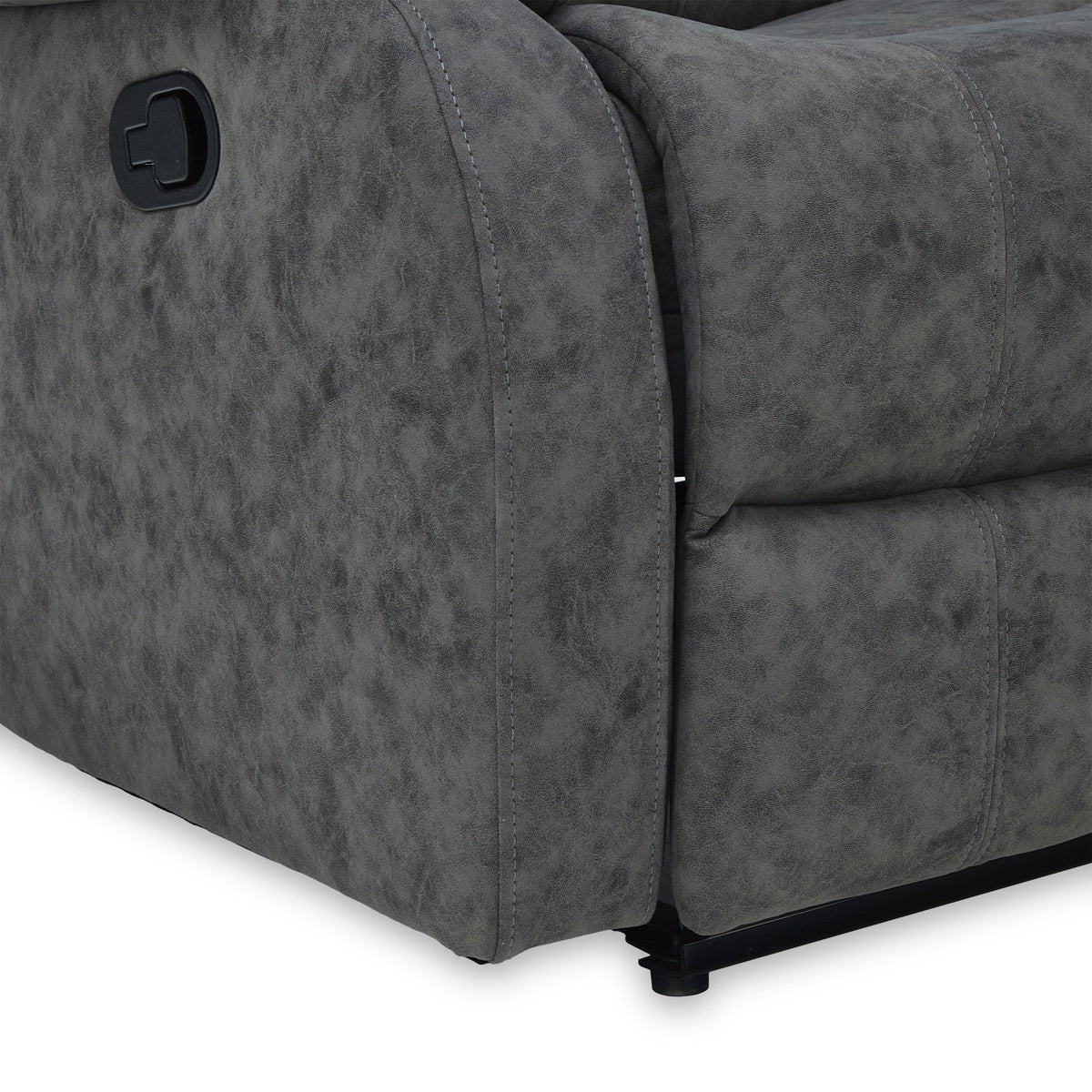 Anton Charcoal Zonica Leather Reclining Corner Sofa