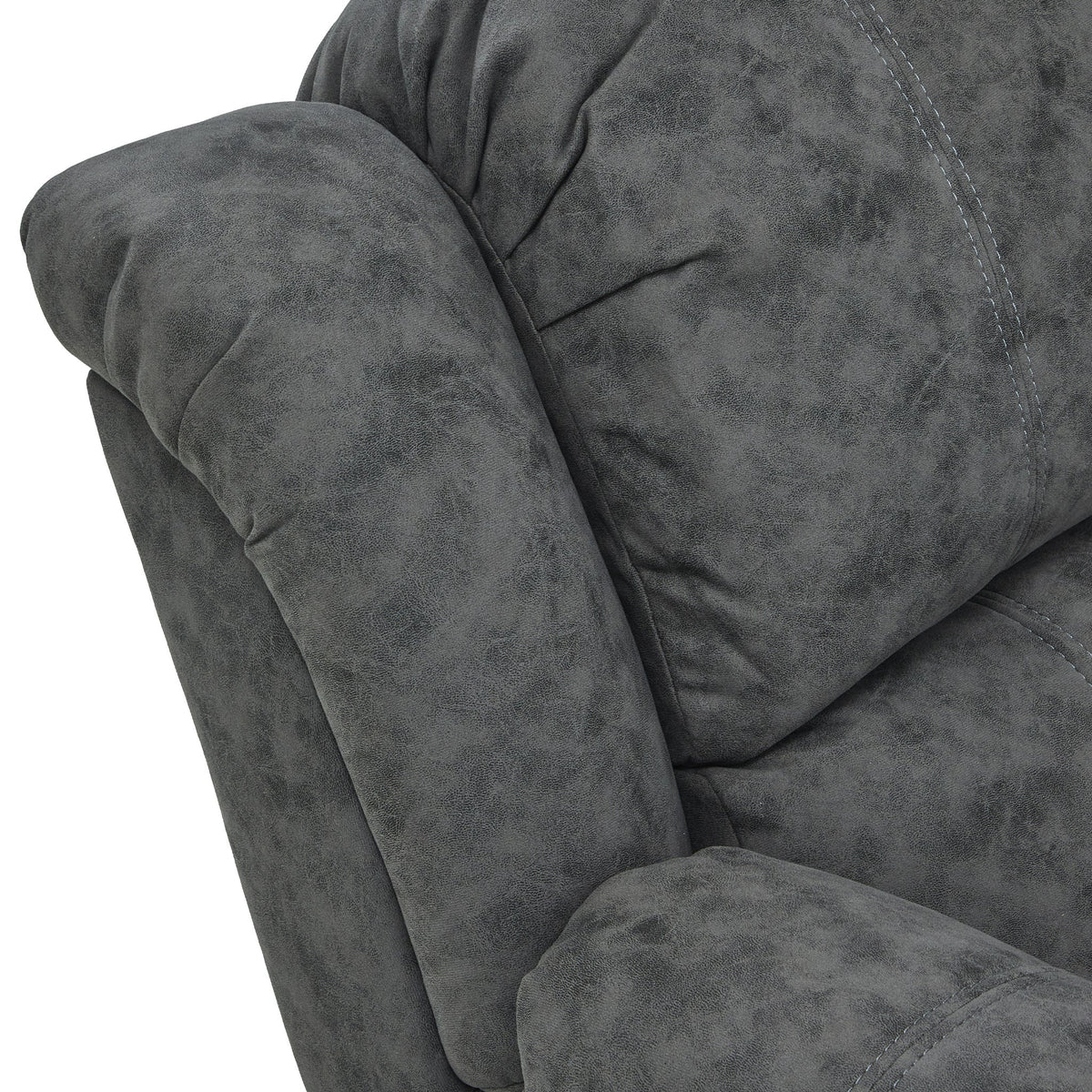 Anton Charcoal Zonica Leather Reclining Corner Sofa