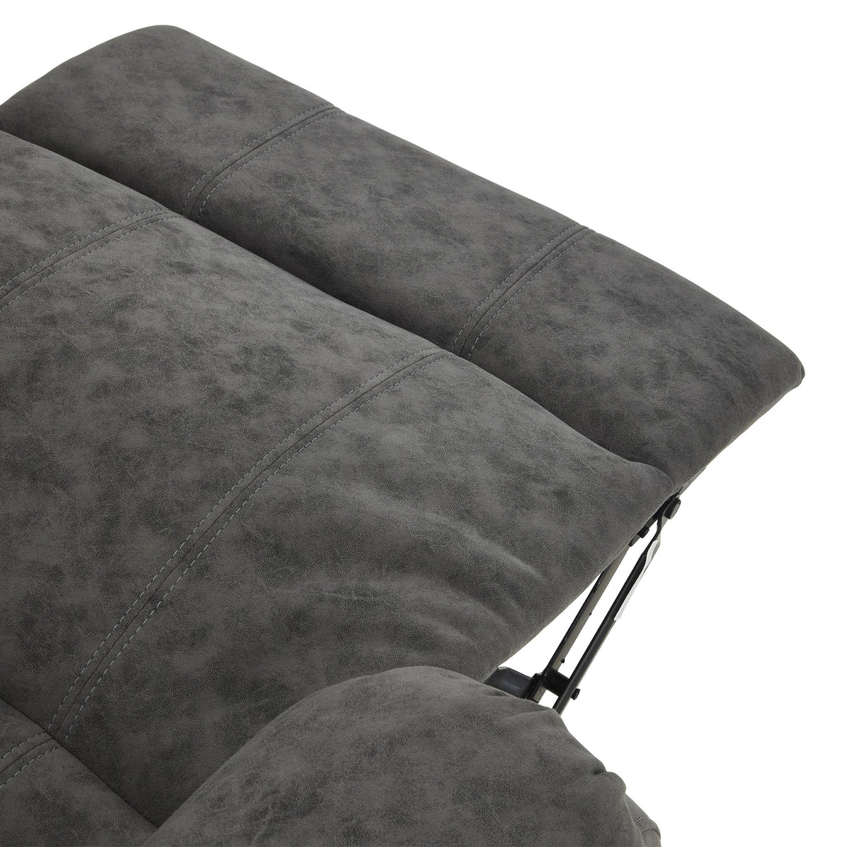Anton Charcoal Zonica Leather Reclining Corner Sofa