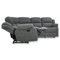 Anton Charcoal Zonica Leather Reclining Corner Sofa