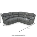 Anton Charcoal Zonica Leather Reclining Corner Sofa dimensions