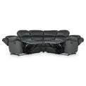 Anton Grey Leather Reclining Corner Sofa