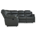 Anton Grey Leather Reclining Corner Sofa