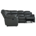 Anton Grey Leather Reclining Corner Sofa