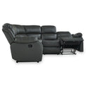 Anton Grey Leather Reclining Corner Sofa