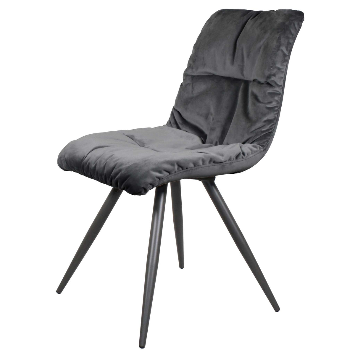 Dark Grey Addison Velvet Chair from Roseland Furniture
