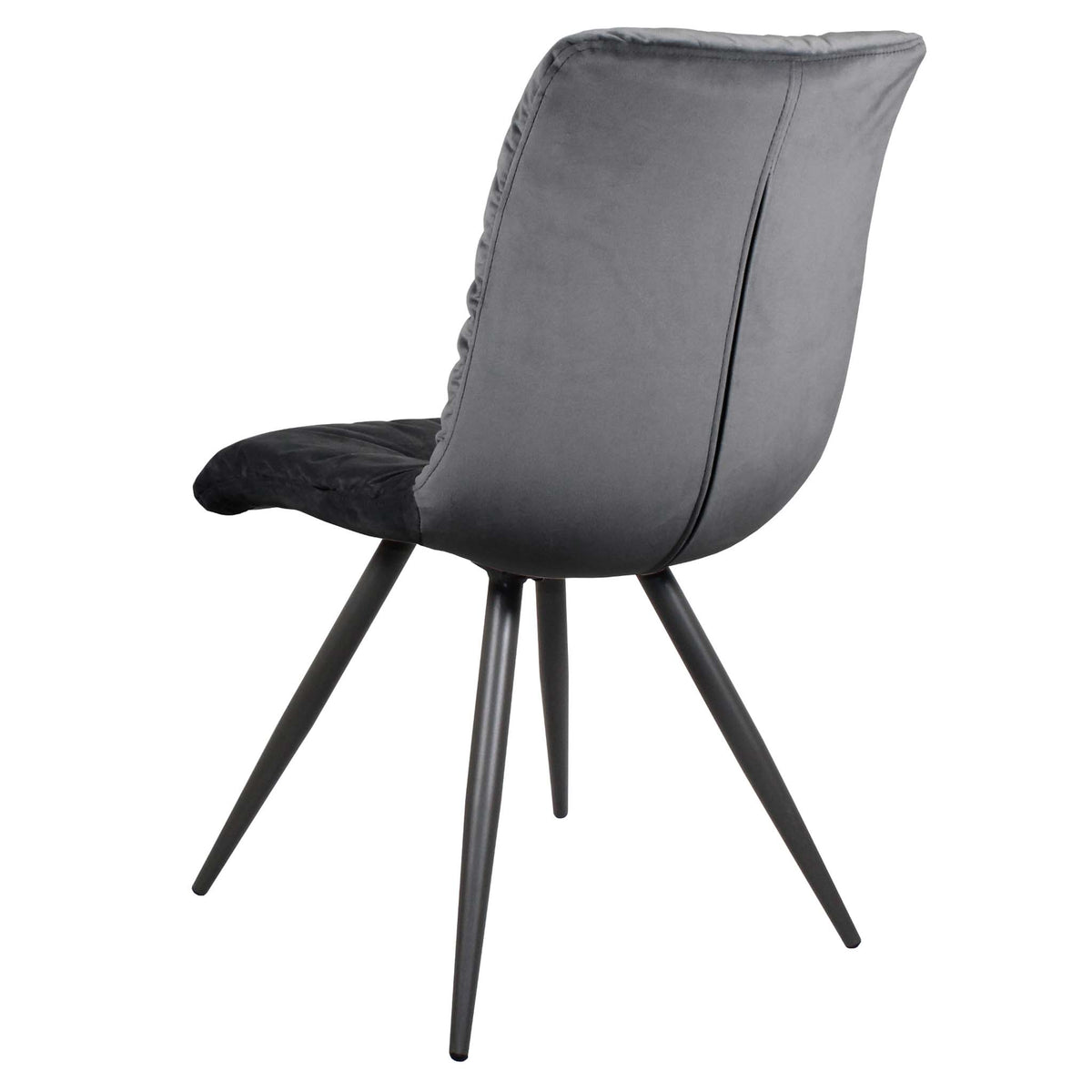 Back of the Dark Grey Addison Velvet Chair from Roseland Furniture