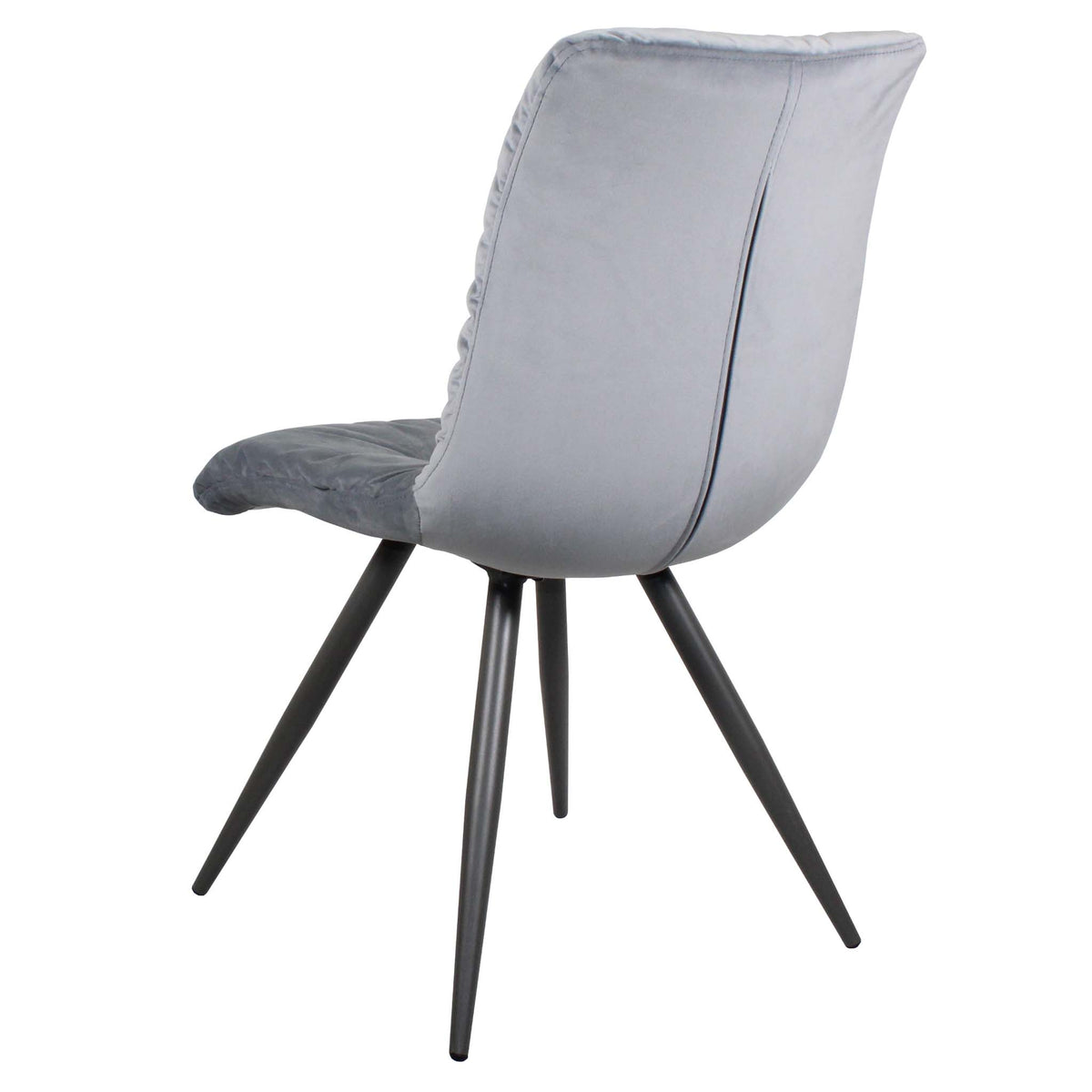 Back of the Light Grey Addison Velvet Chair from Roseland Furniture