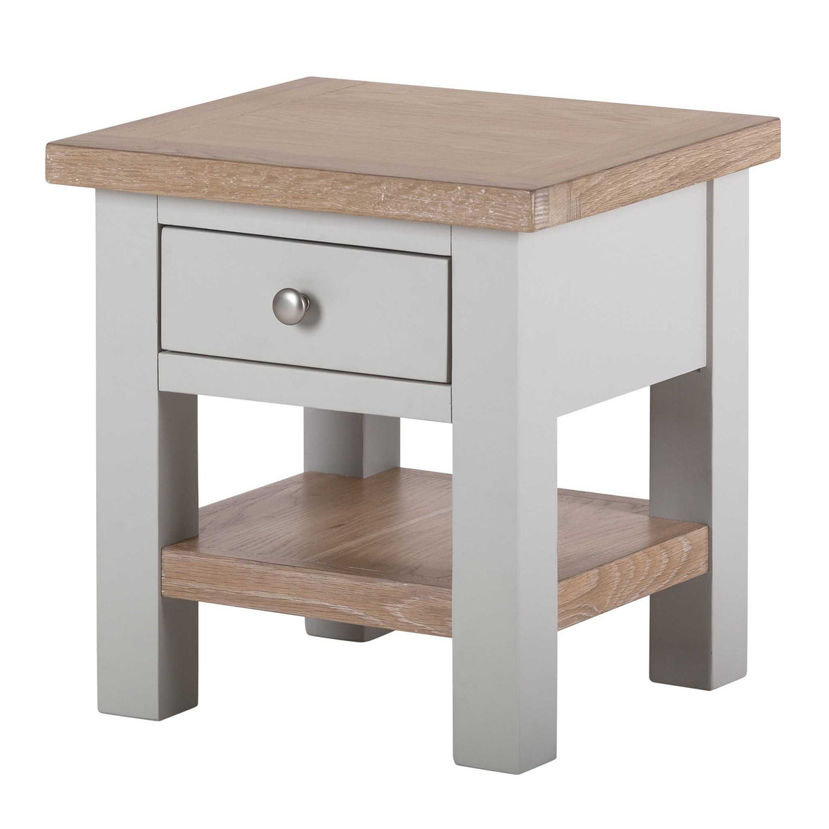 Charlestown Grey Lamp Table with drawer from Roseland Furniture
