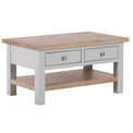 Charlestown Grey Coffee Table with 2 Drawers from Roseland Furniture
