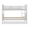side view of the Carlson White Detachable Single Bunk Beds