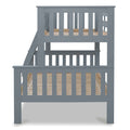 end view of the Carlson Grey Triple Sleeper Bunk Bed