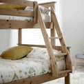 close up of the ladder on the Carlson Pine Triple Sleeper Bunk Bed